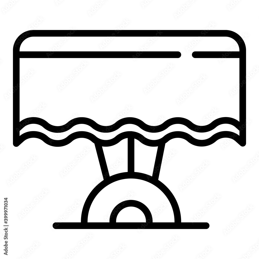 Poster cafe table icon. outline cafe table vector icon for web design isolated on white background