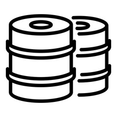 Oil barrel icon. Outline oil barrel vector icon for web design isolated on white background