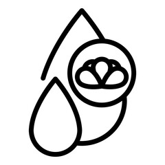 Bio canola oil icon. Outline bio canola oil vector icon for web design isolated on white background