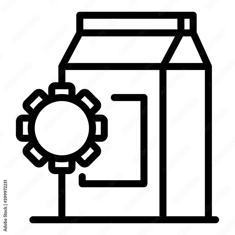 Poster packaging control icon. outline packaging control vector icon for web design isolated on white backg