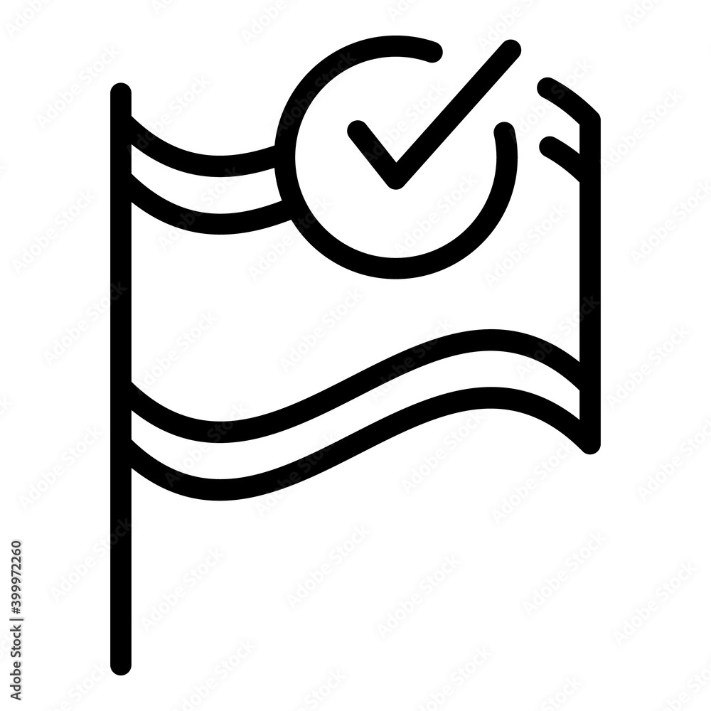 Poster flag control icon. outline flag control vector icon for web design isolated on white background