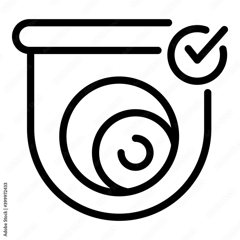 Poster approved control camera icon. outline approved control camera vector icon for web design isolated on