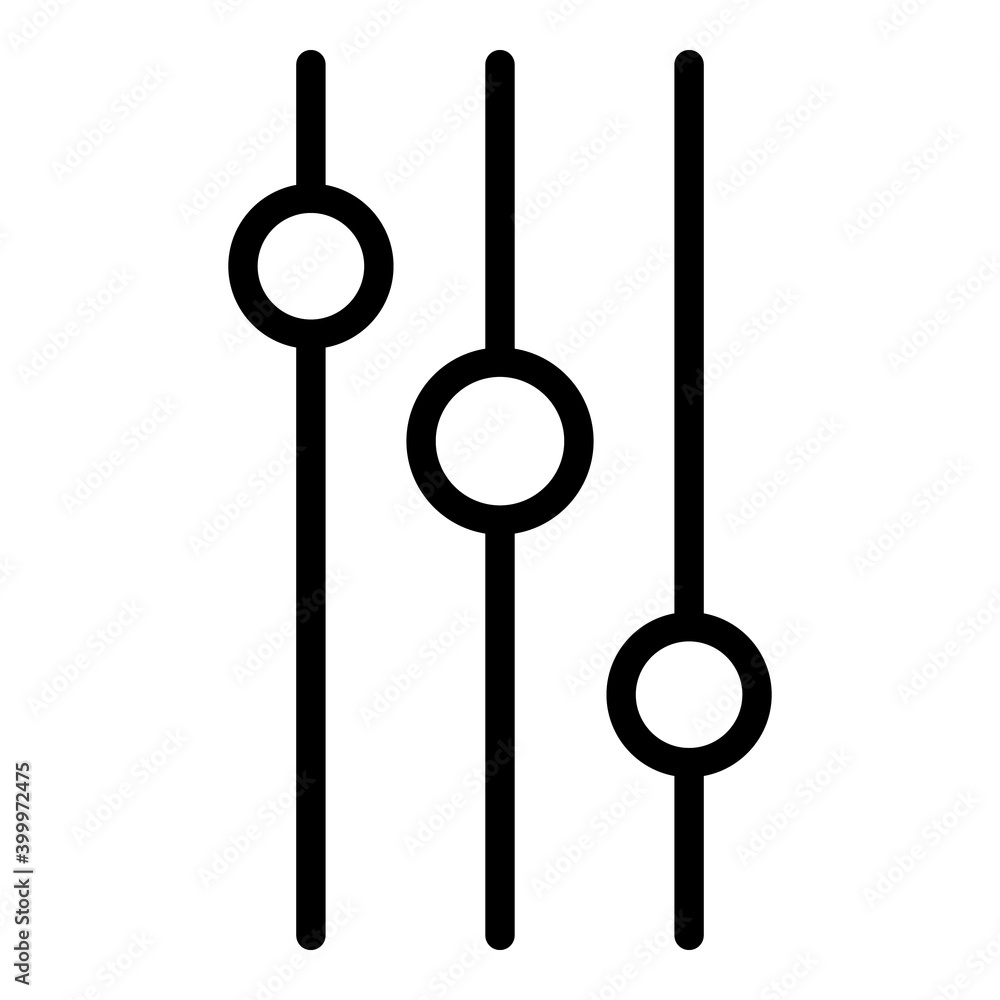 Poster round control buttons icon. outline round control buttons vector icon for web design isolated on whi