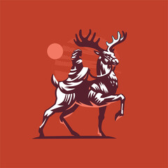 Fototapeta premium Deer rider