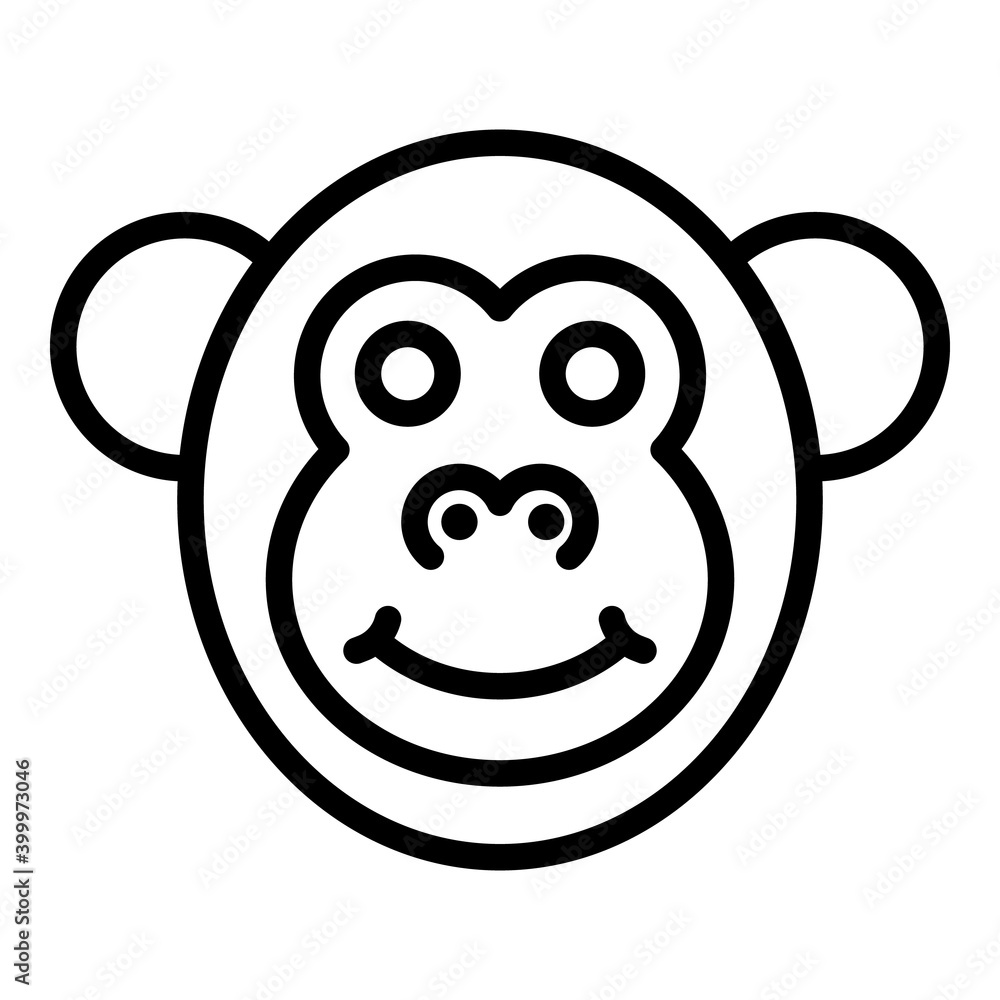 Poster gibbon icon. outline gibbon vector icon for web design isolated on white background