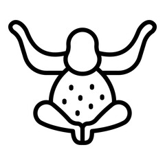 Wild gibbon icon. Outline wild gibbon vector icon for web design isolated on white background