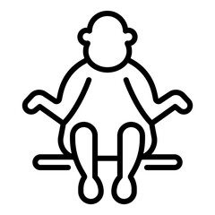 Ape gibbon icon. Outline ape gibbon vector icon for web design isolated on white background