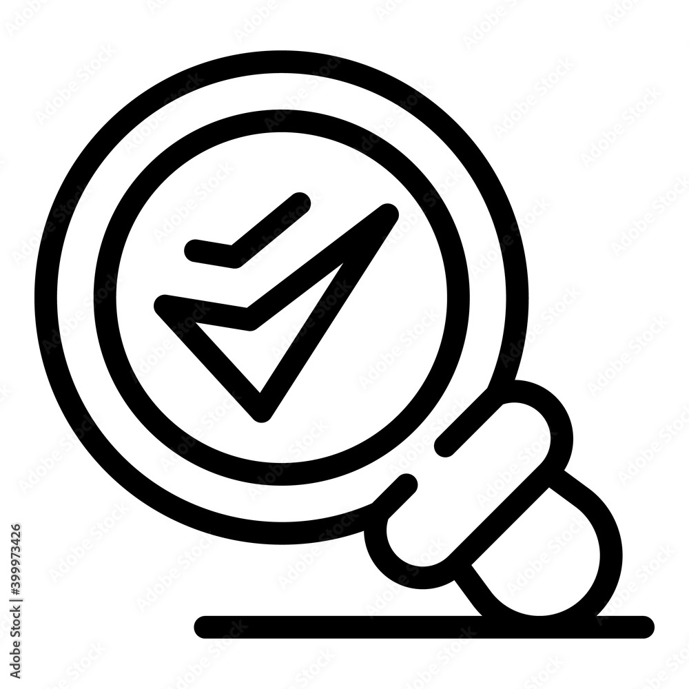 Aufkleber magnifying recruitment icon. outline magnifying recruitment vector icon for web design isolated on w