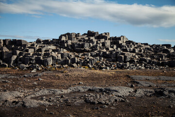 volcanic landscape in island