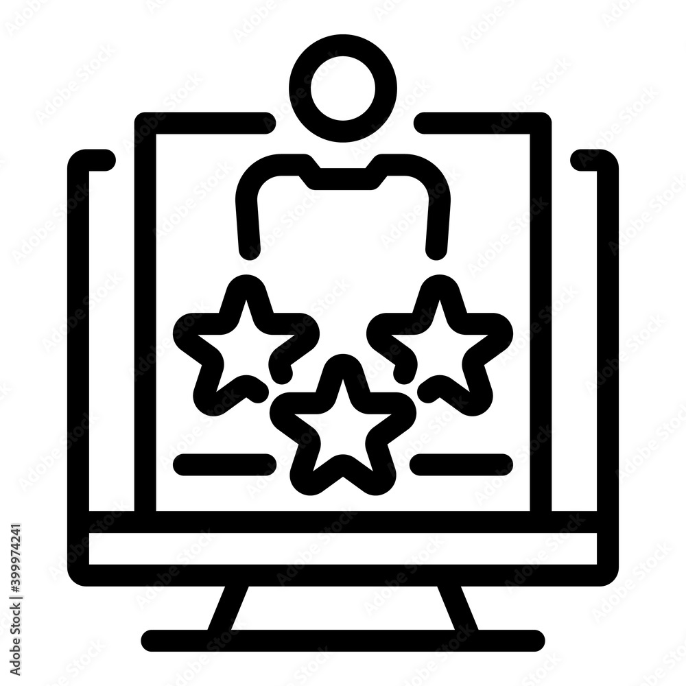 Poster best candidate icon. outline best candidate vector icon for web design isolated on white background