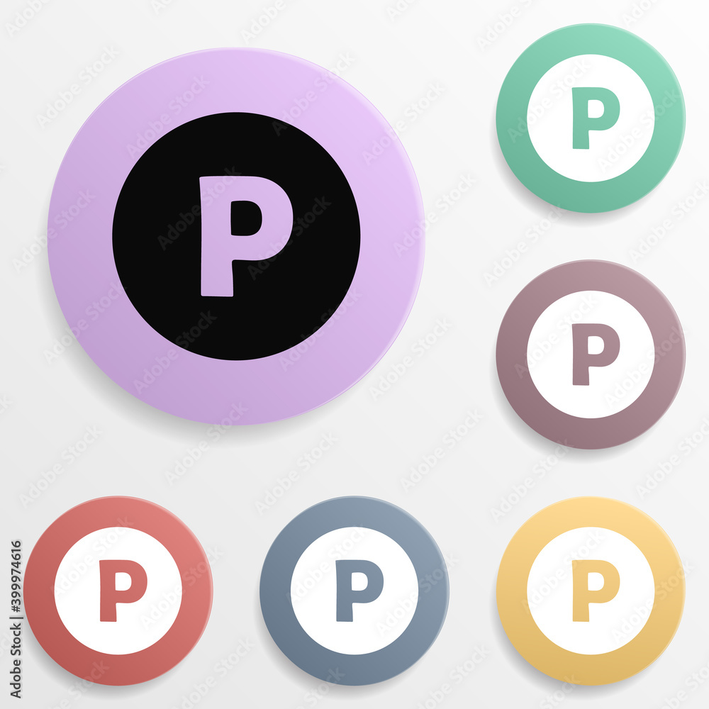 Poster not allowed aqua laundry badge color set icon. simple glyph, flat vector of wash icons for ui and ux
