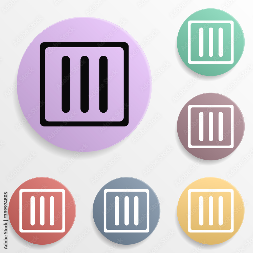 Poster vertical drying badge color set icon. simple glyph, flat vector of wash icons for ui and ux, website