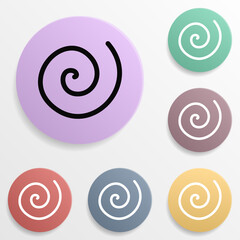 Squeeze the sign on the washing machine badge color set icon. Simple glyph, flat vector of wash icons for ui and ux, website or mobile application