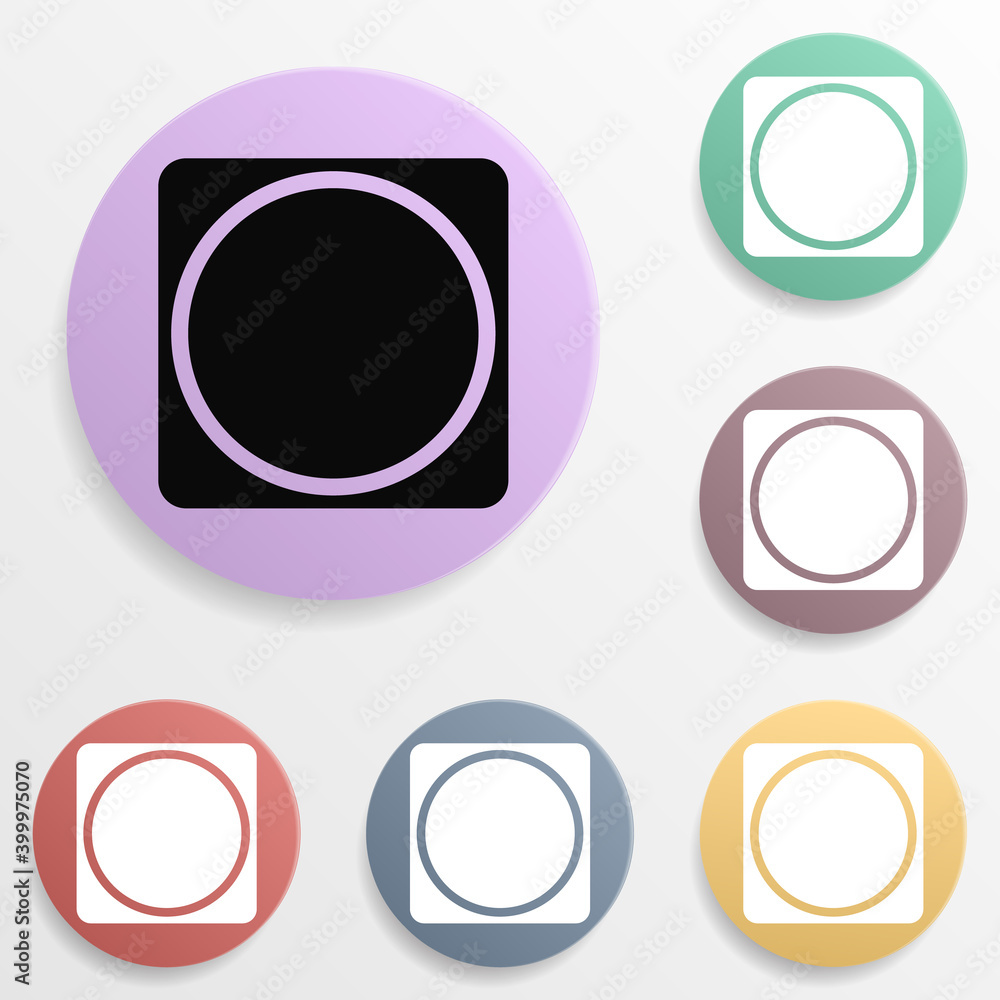 Aufkleber you can squeeze and dry badge color set icon. simple glyph, flat vector of wash icons for ui and ux,