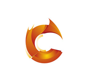 letter c icon logo design template