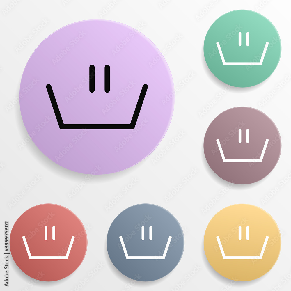 Poster wash badge color set icon. simple glyph, flat vector of wash icons for ui and ux, website or mobile 