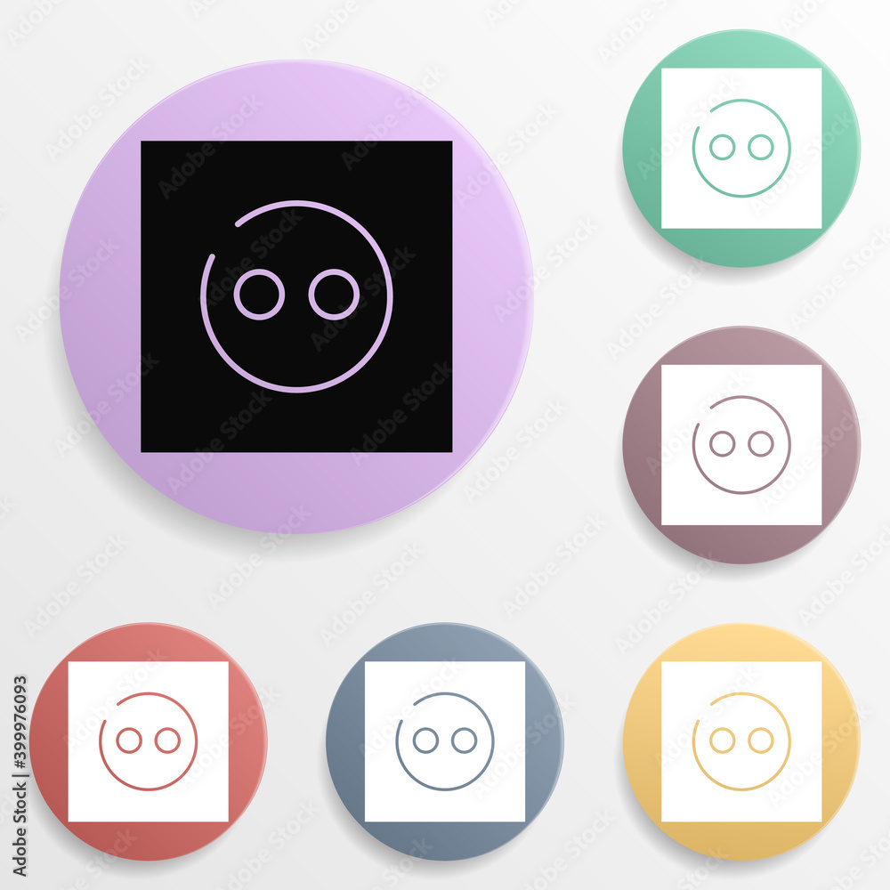 Poster normal temperature indicator badge color set icon. simple glyph, flat vector of wash icons for ui an