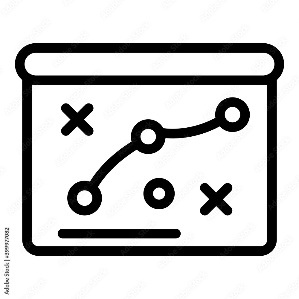 Poster problem point solving icon. outline problem point solving vector icon for web design isolated on whi