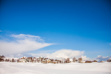 Fototapeta premium Winter in Lofoten Islands, Northern Norway