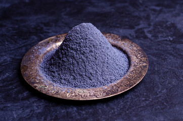 Traditional blue tea powder