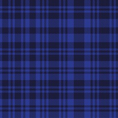 Blue Asymmetric Plaid textured Seamless Pattern