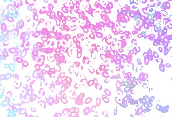 Light Pink, Blue vector backdrop with dots.