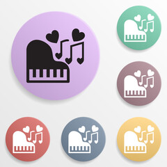 Love badge color set icon. Simple glyph, flat vector of valentine's day- wedding icons for ui and ux, website or mobile application