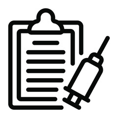 
A medical document icon in solid editable style
