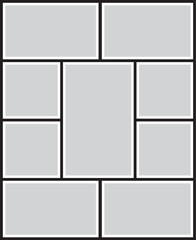 Vector frame for photos and pictures, photo collage, photo puzzle