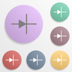 Electronic circuit symbol badge color set icon. Simple glyph, flat vector of web icons for ui and ux, website or mobile application