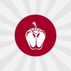 bell pepper isolated vector icon. vegetables design element