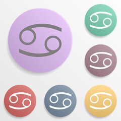 Zodiac sign horoscope badge color set icon. Simple glyph, flat vector of web icons for ui and ux, website or mobile application