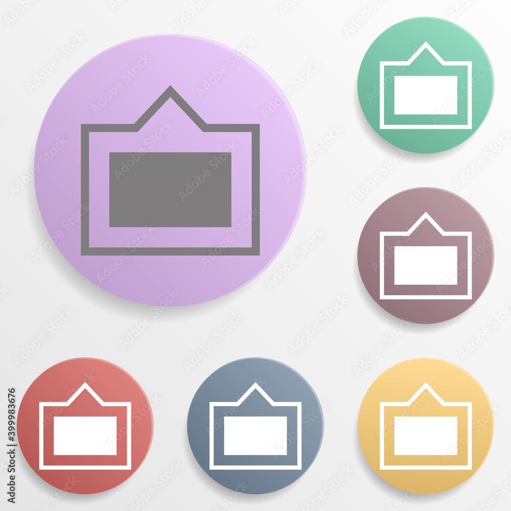 Aufkleber comment badge color set icon. simple glyph, flat vector of web icons for ui and ux, website or mobil