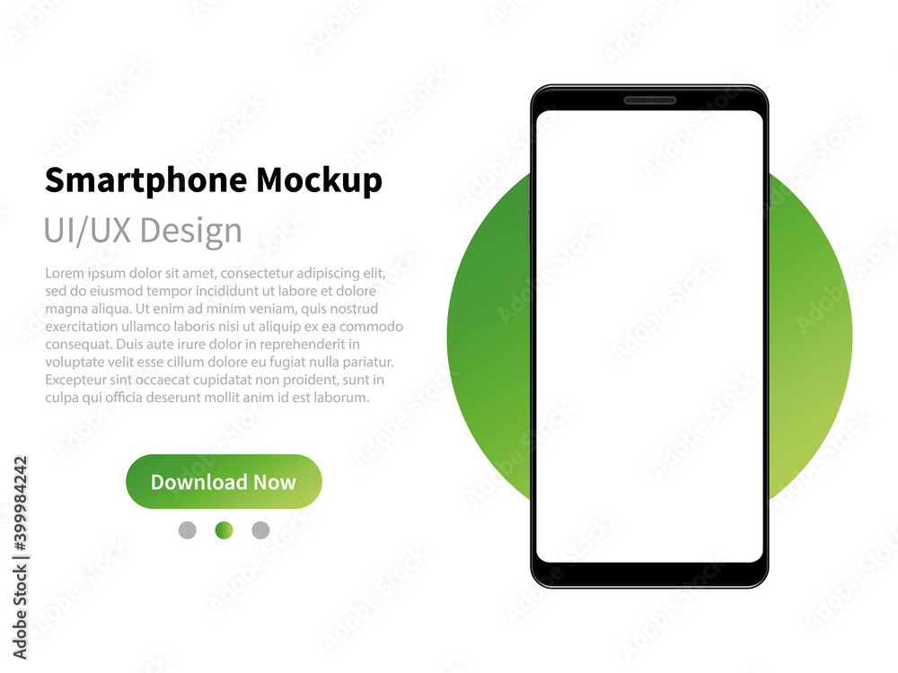 Poster device ui/ux mockup for presentation template. mockup generic device with empty display. realistic s