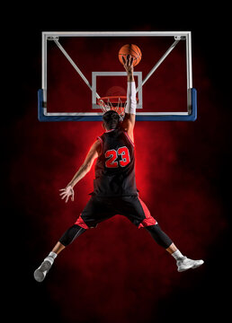 Basketball player players in action