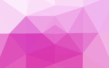 Obraz premium Light Pink vector shining triangular template.