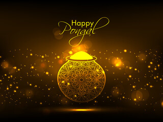 Illustration of Pongal festival for the celebration.