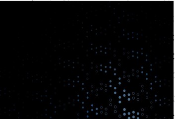 Dark BLUE vector texture with disks.