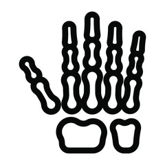 
Hand anatomy icon in editable solid design
