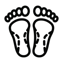 
Trendy solid icon of feet surgery
