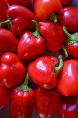 Ripe delicious ingredient bell pepper full frame close up