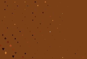 Light Orange vector template with poker symbols.