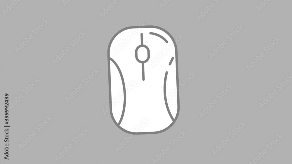 Poster computer mouse line icon on the alpha channel