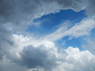 blue sky with clouds