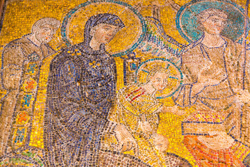 8th Century Mosaic, Santa Maria in Cosmedin Church, Rome, Italy, Europe