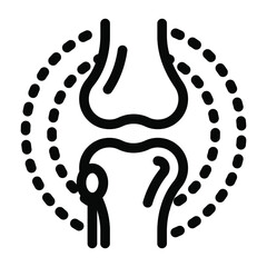 
A joint bones icon in solid style

