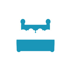 Bed icon logo design template