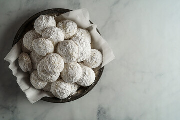 Toasted almond snowball cookies