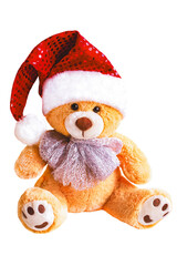 teddy bear with christmas hat