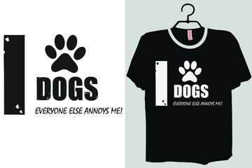 Beautiful dog lover t-shirt design concept for dog lover, perfect for gift